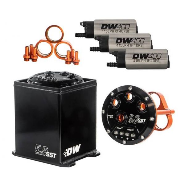 5.5L Surge Tank w- Triple DW400 Fuel Pumps - 6-401-55ST