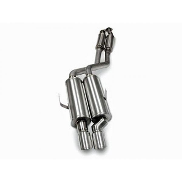 Corsa Performance Single Rear Exit Cat-Back with Twin 3.0 Inch Tip - Sport Sound Level
