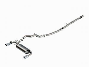 Borla Catback Exhaust - Round Angle-Cut Tips Split Rear Exit ATAK - MT